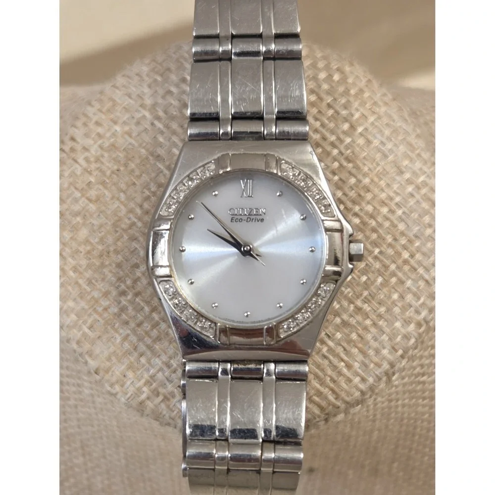 Citizen Women's Eco-Drive E030-H46785 Stainless Steel Watch Silver Color 7.25